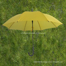 Hot Sale Yellow Hook Handle Straight Umbrella with Logo (YSS0080-1-1)